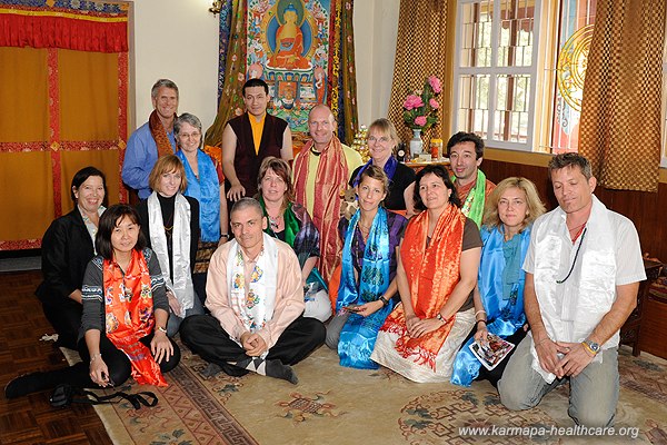 Karmapa with the 2nd Medical Monlam Group