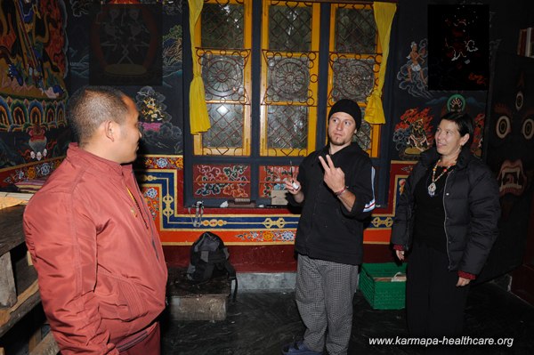 KHCP In the Mahakala room with one of Norbu s western painting students