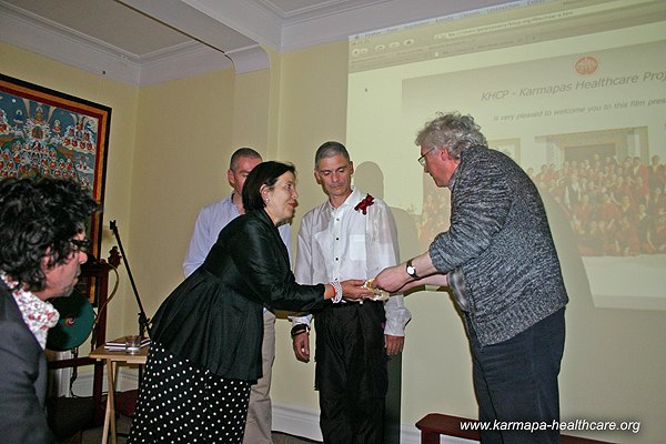 Lama Jampa Thaye donates for KHCP project