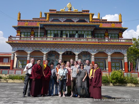 The KHCP team visits the monastery of Sherab Gyaltsen Rinpoche