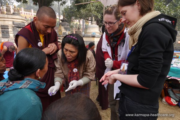 Sonam Wangmo from Buthan helps