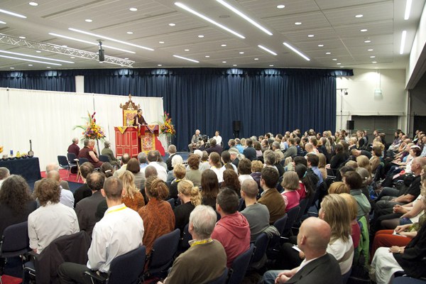 Here Karmapa gives public teachings