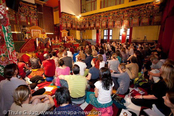 Karmapa gave teachings, initiation and meditate with the people
