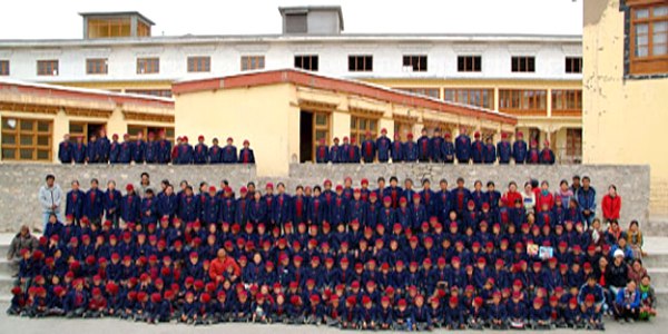 The Rigjung Residential School with 350 kids