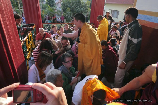 ...Karmapa blesses the KHCP-team