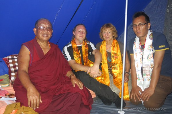 Sherab Gyaltsen Rinpoche with KHCP medics