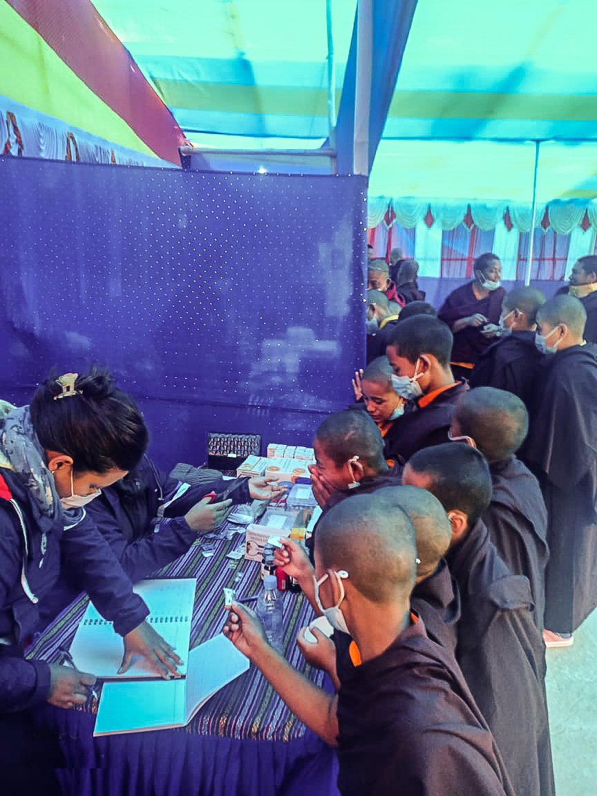 Registration for KHCP checkups during Monlam prayers