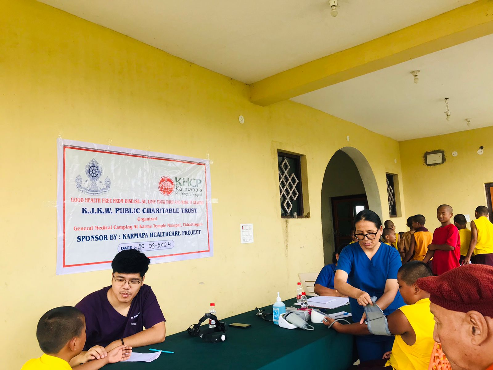 KHCP Medicalcamp at Dhargye Chokhor Ling Monastery Bodhgaya