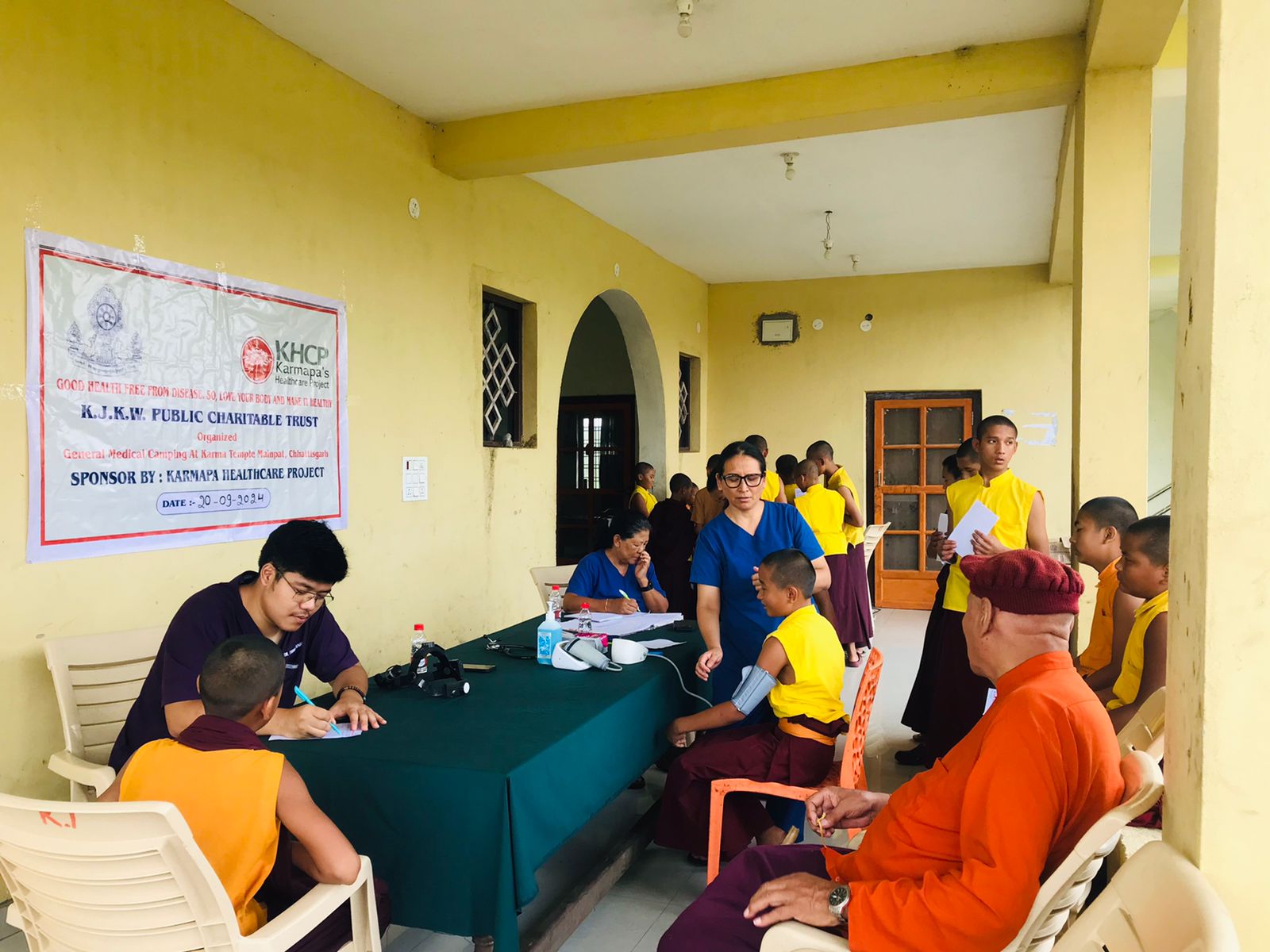 KHCP Medicalcamp at Dhargye Chokhor Ling Monastery Bodhgaya