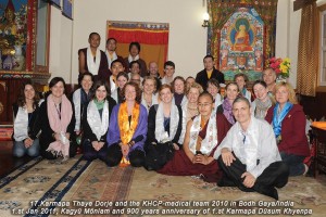 Karmapa and the KHCP-team during 900years anniversary of 1st Karmapa Dusum Khyenpa 