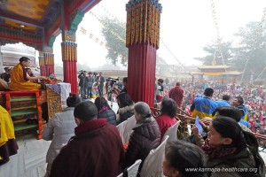Our team at Chenresig initiation with Karmapa Trinley Thaye Dorje