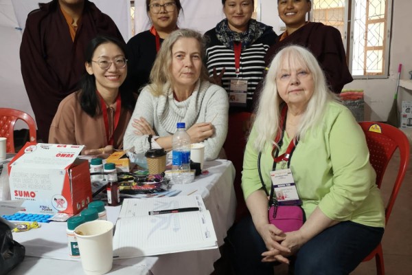 A part of the KHCP team at the clinic room