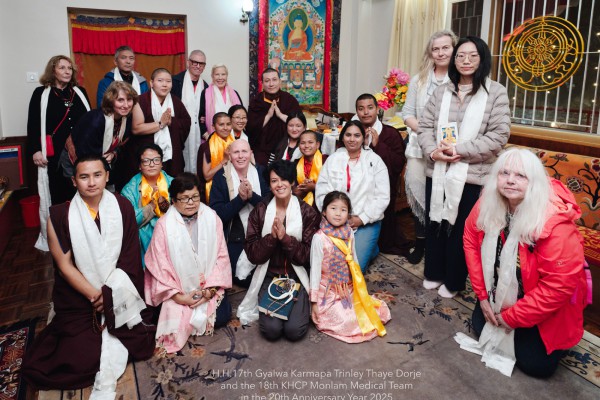 Karmapa and the KHCP Monlam Medical Team 2025