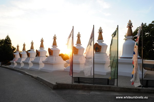 The 8 stupas of Karma Mugyur Ling, Montchardon